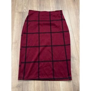 Vintage Rainbow Plaid Pencil Skirt Size‎ Medium